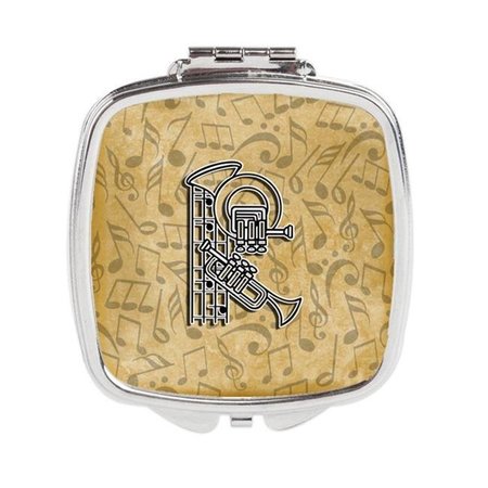 CAROLINES TREASURES Carolines Treasures CJ2004-RSCM Letter R Musical Instrument Alphabet Compact Mirror CJ2004-RSCM